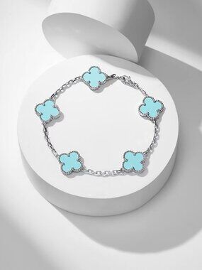 Women Van Cleef & Arpels Classic Five-Color Turquoise Bracelet